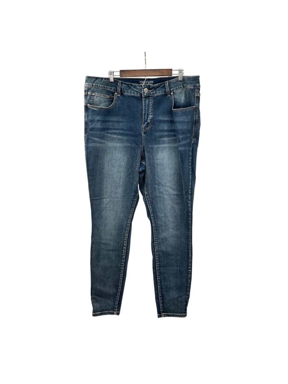 Maurices Womens High Rise Skinny Jeans Blue Size 22W Long